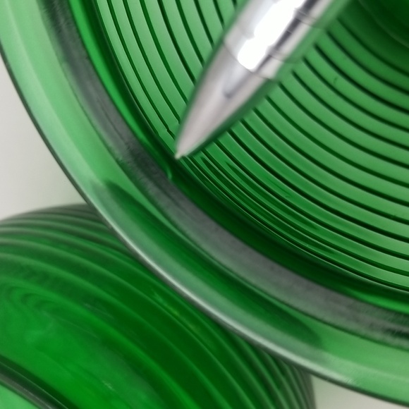 National Potteries Glass Division Emerald Green Planter Vases - Picture 12 of 13